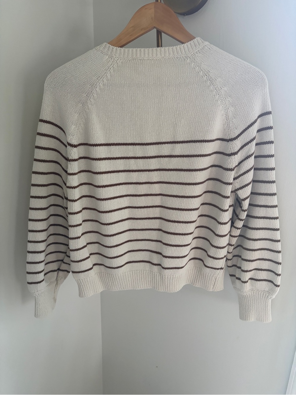 Sezane sweater with cream and tan stripes (READ DESCRIPTION) - Picture 5 of 5